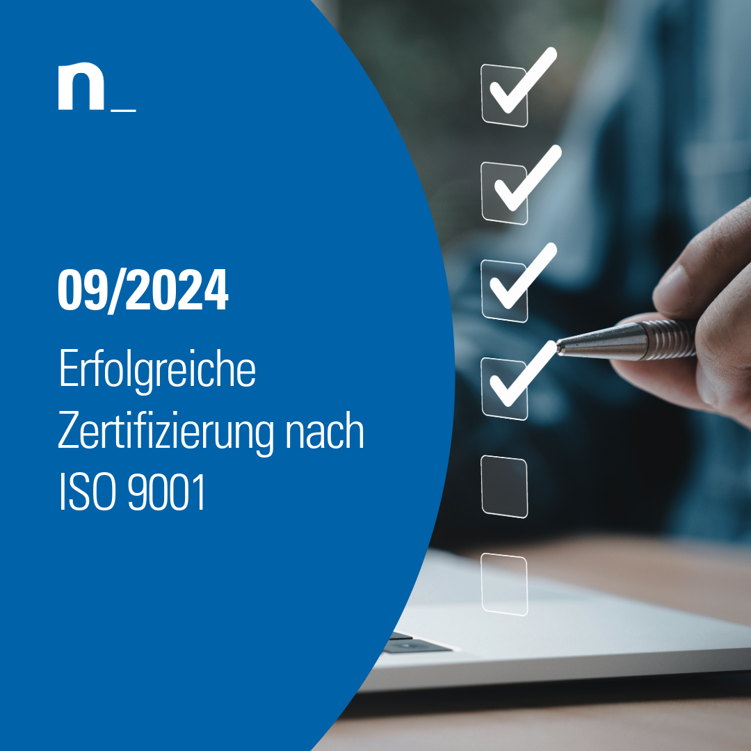 Beitragsbild zu "Erfolgreiche Zertifizierung nach ISO 9001"